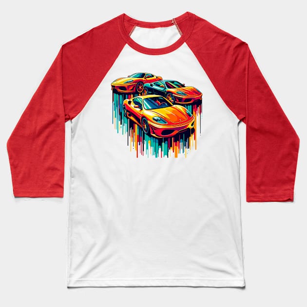 Ferrari 360 spider Baseball T-Shirt by Vehicles-Art